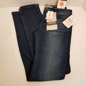 New Girls Jeans Yaso Denim Skinny SZ 14 Blue Smoke Stretch